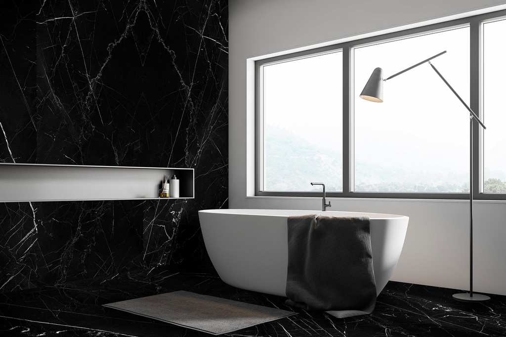 Porcelaine — Negro Marquina Silk 1000 x 3000 - 6mm