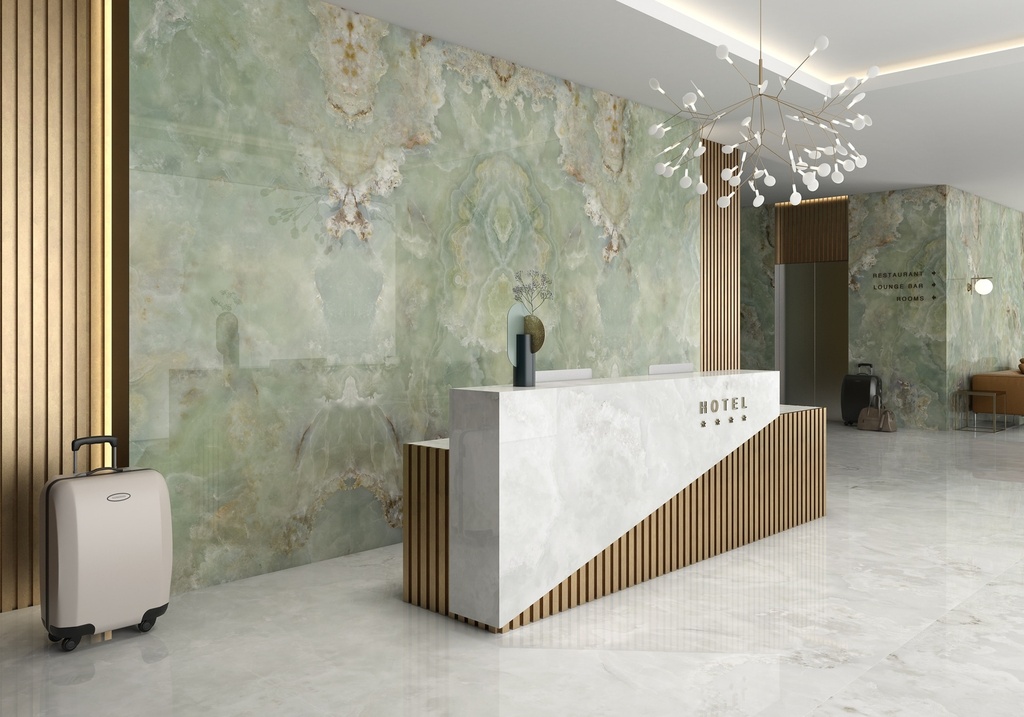 Porcelaine — Onix Jade Polished 1200 x 3000 - 6mm