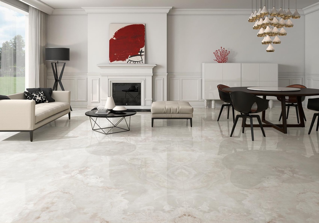 Porcelaine — Onix Pearl Polished 1200 x 3000 - 6mm