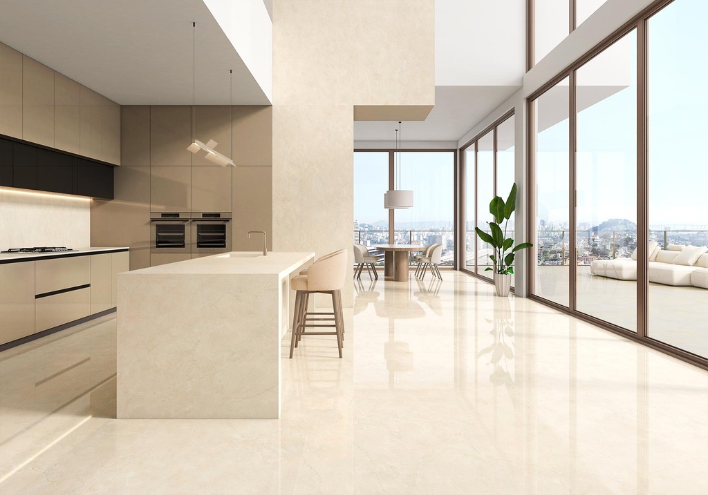 Porcelaine — Marfil Supreme Polished 1200 x 3000 - 6mm