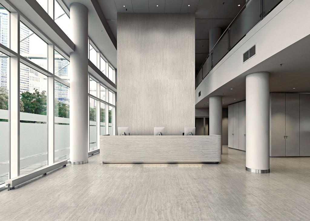 Porcelaine — Travertino Grey River Washed 1200 x 3000 - 6mm